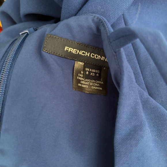 NWT French Connection Size 4 Fresco Blue Mini Dress - Picture 3 of 7